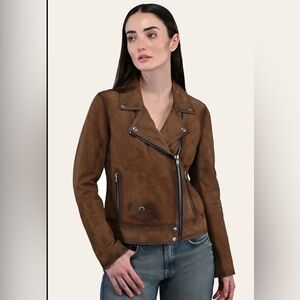 FRYE OAKLEY BIKER JACKET 100% suede leather